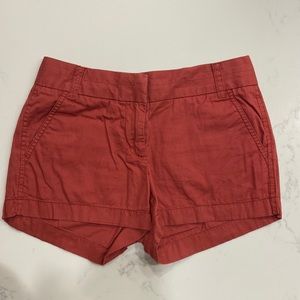 J Crew womens 3” rust chino shorts